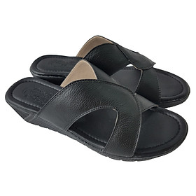 Dép Đế Xuồng Nữ BIGBEN Da Bò Thật Cao 4,5 Phân DX52