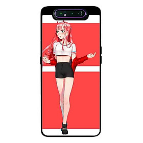 Ốp Lưng Dành Cho Samsung A80 mẫu Cô Gái Nền Hồng Anime - Hàng Chính Hãng