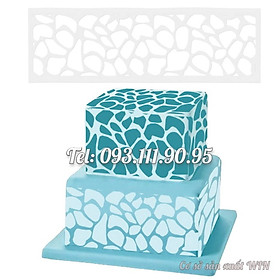 Khuôn Stencil rắc bột trang trí bánh, làm viền rau câu, Fondant phong cách Hàn Quốc - Mã số 1193
