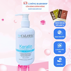 Kem xả khô Pro Calodia Keratin Mask siêu dưỡng phục hồi tóc hư tổn 250ml (New) + Gội xả gói Karseell 15ml