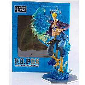 Mô hình One Piece Mô hình Figure Marco Phượng Hoàng màu rất là sắc nét màu xanh cánh lửa đẹp