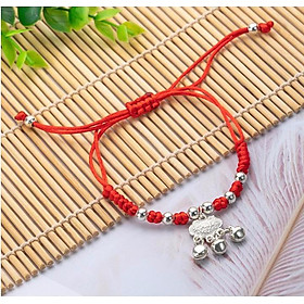 Vòng tay trường mệnh sợi chỉ đỏ lục lạc lắc tay nữ phong cách cổ trang