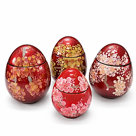 Hủ trứng sơn mài cao cấp đa dạng màu sắc thích hợp đựng đồ vật nhỏ, bánh kẹo, làm quà tặng