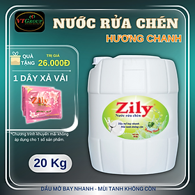 Nước rửa chén Zily can 20kg - Tặng 1 Dây xả vải Zily 10 gói