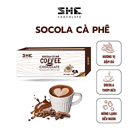 Socola bột Cà phê - Hộp 150g - SHE Chocolate. Hương vị đậm đà, thơm ngon tăng sự tỉnh táo. Hương vị đậm đà, bổ sung năng lượng, tốt cho sức khỏe. Quà tặng người thân, dịp lễ