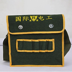 Heavy Duty Tool Bag Toolkit Multifounction for Electrician Storage Organizer Portable Wear-Resistant Tool Shoulder Bag for Carpenter Gardeners