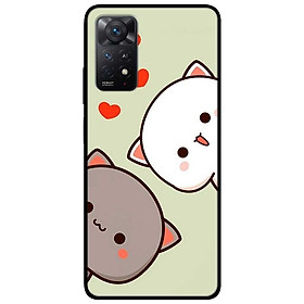 Ốp lưng dành cho Xiaomi Redmi Note 11 Pro 5G - Hai Chú Mèo Trái Tim Đỏ