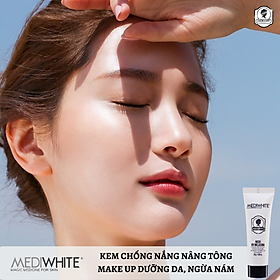 Kem chống nắng nâng tông Medi White mỏng nhẹ bảo vệ da khỏi kích ứng ngừa nám da và tàn nhang