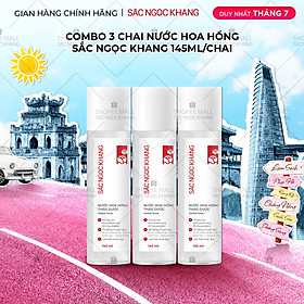 Combo 3 Chai Nước Hoa Hồng Sắc Ngọc Khang 145ml