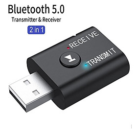 Mua Bộ thu phát bluetooth 5.0 mạnh mẽ không dây hai chiều Laptop  PC  Tivi  ô tô phát nhạc cổng USB - Hàng chính hãng