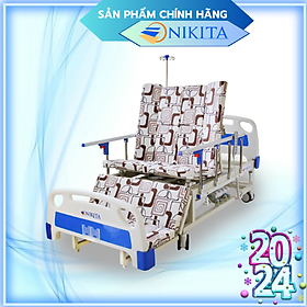 Giường y tế đa chức năng - nâng chân, nâng đầu, nghiêng trái, nghiêng phải, có chổ để bô, có chổ để chậu gội đầu - DCN06