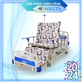 Giường y tế đa chức năng - nâng chân, nâng đầu, nghiêng trái, nghiêng phải, có chổ để bô, có chổ để chậu gội đầu - DCN04