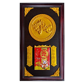 Lịch Gỗ Phù Điêu Chữ Đức - SK053