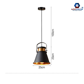 Đèn thả trần nhà phòng ăn bàn SuperVilighting phong cách hiện đại lòng vàng bảo hành 24 tháng - D250 - KHÔNG BÓNG