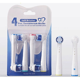Bộ 4 Đầu Bàn Chải đánh răng điện cho mọi loại máy Braun Oral–B – Cho răng nhạy cảm, răng yếu, lợi đau, sợi mềm - Xuất xứ: Anh