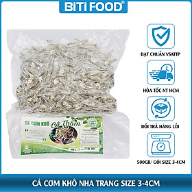 Cá Cơm Khô Nha Trang size 3-4cm, 500g túi