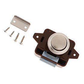 Snap Button Locking Lock for RV Boat Drawer Cabinet Cabinet Door Brown