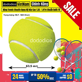 combo 3 quả bóng banh tennis chơi quần vợt cao cấp - độ nảy chuẩn quốc tế - hàng chính hãng dododios