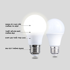 Mua Bóng đèn búp LED 3W Đui E27 Tiết Kiệm Điện Chống Va Đập Không Gian Sân Vườn