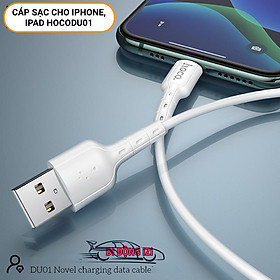 Mua Dây Sạc Cho iPhone  iPad HocoDU01  Cáp Sạc Nhanh MAX 2.4A (12W) Bền  Siêu Rẻ Cho iP 5/6/7/8 X/Xs/XsMax 11/12/13/14 Pro/Promax/ Mini/Plus