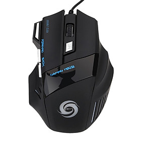 3200 DPI 7 Button 7D LED Optical USB Wired Gaming Mouse Mice for Laptop PC Professional Gamer Adjustable Black