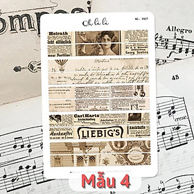Sticker tự cắt phong cách cổ điển - sticker tự thiết kế vintage trang trí sổ nhật kí, sổ tay | Bullet journal - kc022