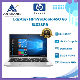 Mua Laptop HP Probook 450 G8 51X28PA (Core i5-1135G7 | 8GB | 512GB | Intel Iris Xe | 15.6 inch FHD | Win 10 | Bạc) - Hàng Chính Hãng - Bảo Hành 12 Tháng