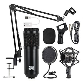BM-800 METAL Adjustable Condenser Microphone Kits Bundle Microphone for Computer