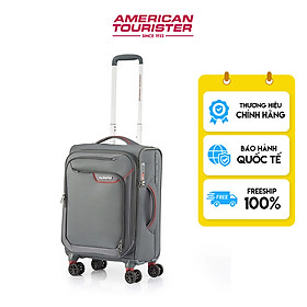 Vali kéo American Tourister Applite 4 Eco Spinner EXP TSA - GREY/RED - Cabin 20 Inch