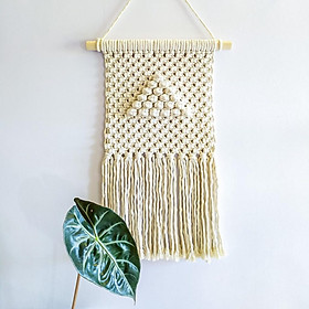 Mành Macrame mini treo tường decor phòng ngủ, góc học tập