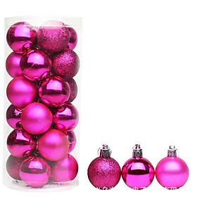 Mua Hộp 24 quả châu 8cm E6 nhiều màu Trang Trí noel Giáng Sinh