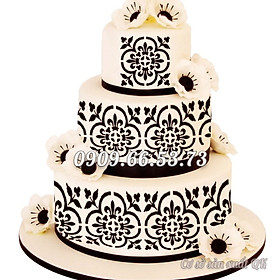 Khuôn rắc bột Stencil trang trí bánh, làm viền rau câu, fondant kiểu Châu Âu - Mã số 1122
