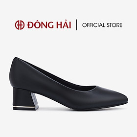 Giày cao gót nữ Đông Hải mũi nhọn thanh  lịch gót vuông cao 5cm dễ di chuyển -  G81I7 - 39 - đen
