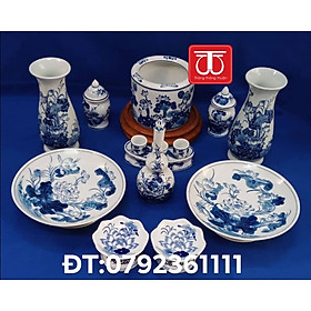 Mua BỘ BÁT HƯƠNG VẼ SEN (ĐK BÁT: 16 18 20) ĐẾ GỖ HƯƠNG