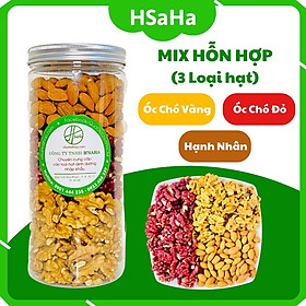 Mix Hạt Dinh Dưỡng Tách Vỏ 3 Loại Nhập Khẩu Mỹ HSaHa ( Hạt Óc Chó Vàng + Óc Chó Đỏ + Hạnh Nhân )