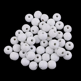 50/100 Piece White Round Enamel Loose Ceramic Beads Necklace Bracelet Charms for DIY Jewelry Making Beading DIY Craft 8/10/12mm