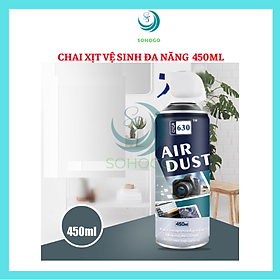 Hình ảnh Chai xịt vệ sinh máy ảnh, bàn phím, bo mạch máy tính 450ML- Bình xịt khí nén đa năng dùng cho máy quay, ống kính, điện thoại...- Hàng nhập khẩu