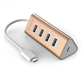 Ổ Cắm 4 Lỗ USB 3.0 Với Cổn Sạc USB-C Cho Macbook Dodocool