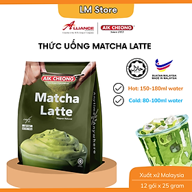 Trà Sữa Vị Trà Xanh Aik Cheong Matcha Café Art (12 Gói x 25g)