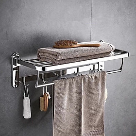 Mua Giá treo khăn - Kệ vắt Khăn tắm  Giá treo khăn tắm inox 304 OENON Đa năng 2 tầng  có móc treo quần áo Cao Cấp - GL60