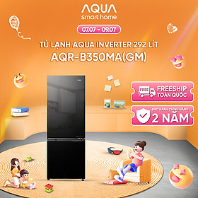 Mua Freeship toàn quốc - Tủ lạnh ngăn đông dưới Aqua Inverter 292 lít AQR-B350MA(GM) - Bảo hành 2 năm - Hàng chính hãng