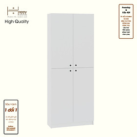 HAPPY FURNITURE , Kệ sách 6 tầng 4 cửa mở - CATY, KSA_078 , 80cm x 30cm x 202cm DxRxC