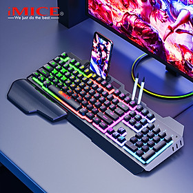 Mua Bàn phím chơi game có dây IMICE GK700 kết nối USB 104 nút bấm kết hợp đế để điện thoại  - hàng chính hãng