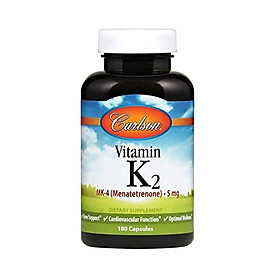 Carlson - Vitamin K2, MK-4 (Menatetrenone), Vitamin K Supplement, Bone & Heart Health, K2 Vitamin, Soy-Free, Vitamin K-2, K2 Vitamins, 180 Capsules