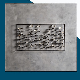 Decor gắn tường sọc cây lá đen thưa