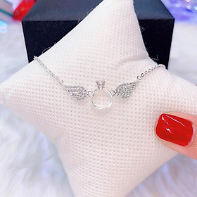 Lắc chân nhẫn cánh thiên thần bạc ta NGỌC MẬU