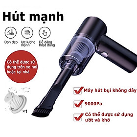 Máy Hút Bụi Cầm Tay Mini 2 in 1 Bản Nâng Cấp 2021 ️ Lực Hút 9000PA,120W,Đầu Sạc USB Tiện Lợi, Hút bụi không dây