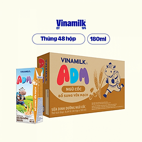 Thùng 48 hộp sữa dinh dưỡng Ngũ cốc - Yến mạch Vinamilk ADM