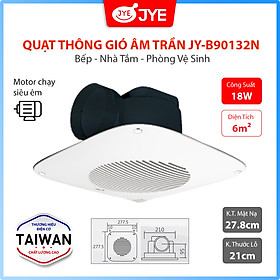 Mua Quạt Hút Thông Gió Gắn Âm Trần JYE (JY-B90132N) Công Suất 18W  Đường Ống Ngang Dùng Cho Nhà Vệ Sinh & Phòng Tắm - Hàng Chính Hãng