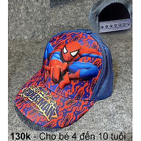 Nón bé trai in nổi hình 3D siêu nhân người nhện - Spider Man cho bé trai